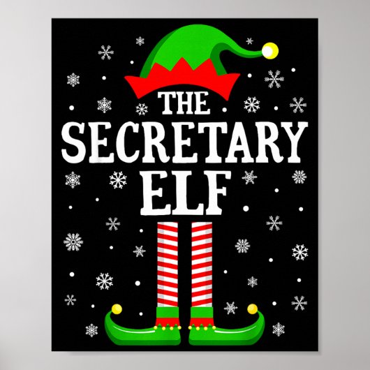 Secretary Elf Funny Christmas Family Matching  ポスター (正面)