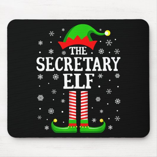 Secretary Elf Funny Christmas Family Matching マウスパッド (正面)