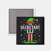 Secretary Elf Funny Christmas Family Matching  マグネット (正面/裏面)