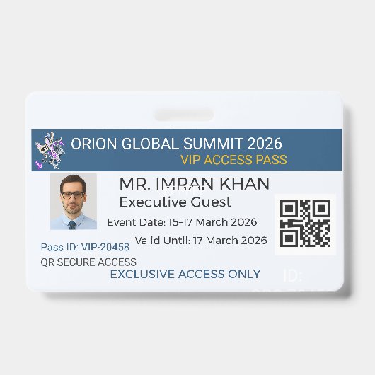 Secure Badge|Teacher ID|Corporate ID|パーソナライズ バッジ (正面)
