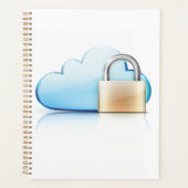 Secure Cloud Storage Icon with Padlock プランナー手帳 (正面)