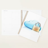 Secure Cloud Storage Icon with Padlock プランナー手帳