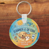 Sécurité QR Code Animaux キーホルダー (正面)