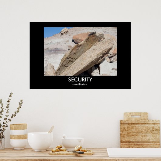 SECURITYは錯覚のデモティビティショナルなポスターである ポスター (キッチン)