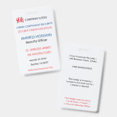 Security Badge | Company Badge – QR ID バッジ (正面＆裏面)