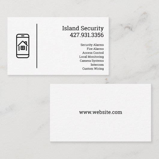 Security Company 名刺 (正面/裏面)