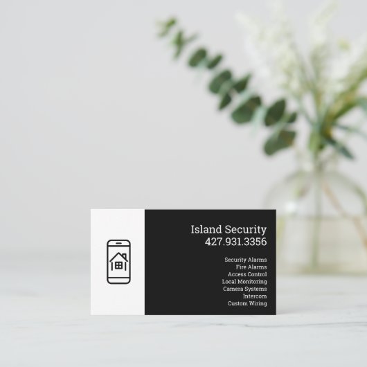 Security Company Business Card 名刺 (スタンド正面)
