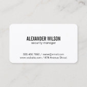 Security Cyber Lock | Modern Tech 名刺 (裏面)