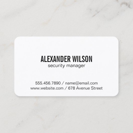 Security Cyber Lock | Modern Tech 名刺 (裏面)