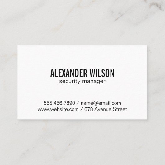 Security Cyber Lock | Smart Phone Tech 名刺 (裏面)