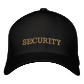 SECURITY embroidered baseball cap gold / black 刺繍入りキャップ (正面)