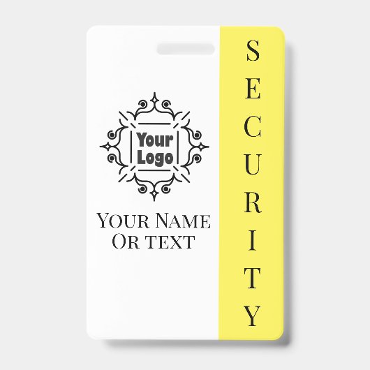 Security Guardの従業員ID (カスタム従業員のロゴ) バッジ (表面)