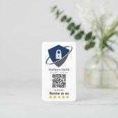 SECURITY  HOSPITAL review QR Code  Business Card 名刺 (スタンド正面)