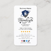 SECURITY  HOSPITAL review QR Code  Business Card 名刺 (裏面)