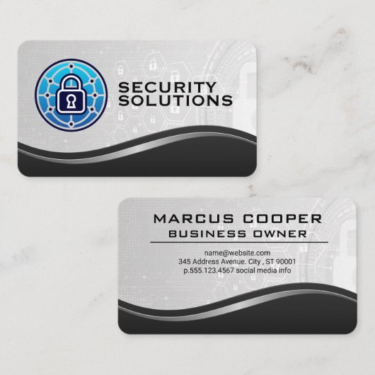 Security Lock Logo | AI Data 名刺 (正面/裏面)