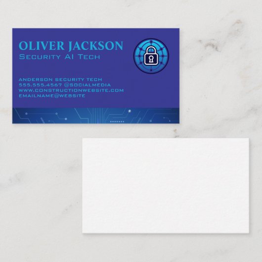 Security Lock | Tech Hardware Software 名刺 (正面/裏面)