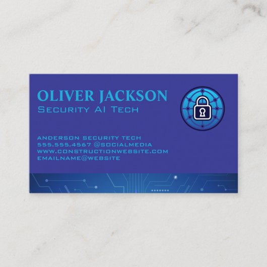 Security Lock | Tech Hardware Software 名刺 (正面)