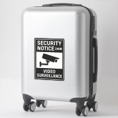 Security Notice 24HR Video Surveillance Sign シール (スーツケース)
