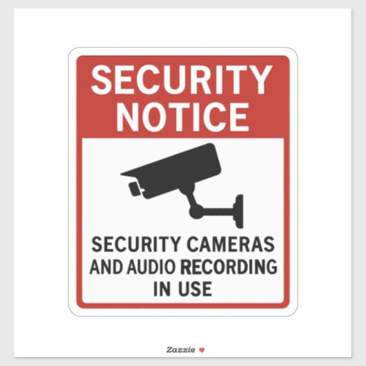 Security Notice Sign – Surveillance Cameras  シール (シート)