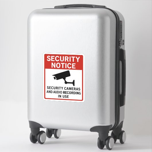 Security Notice Sign – Surveillance Cameras  シール (スーツケース)