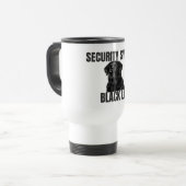 Security System Black Lab Travel Mug トラベルマグ (正面左)