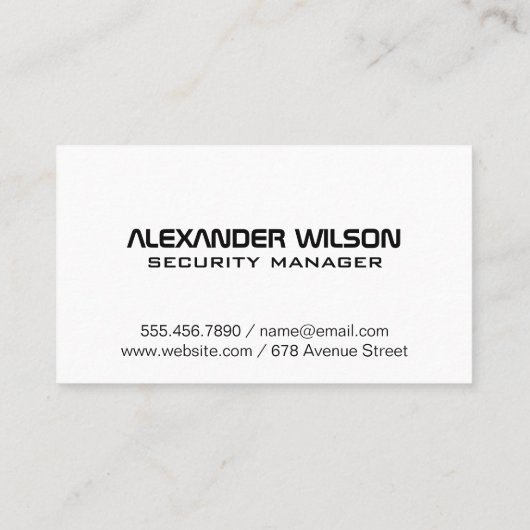 Security Tech Camera | Padlocks Coding 名刺 (裏面)