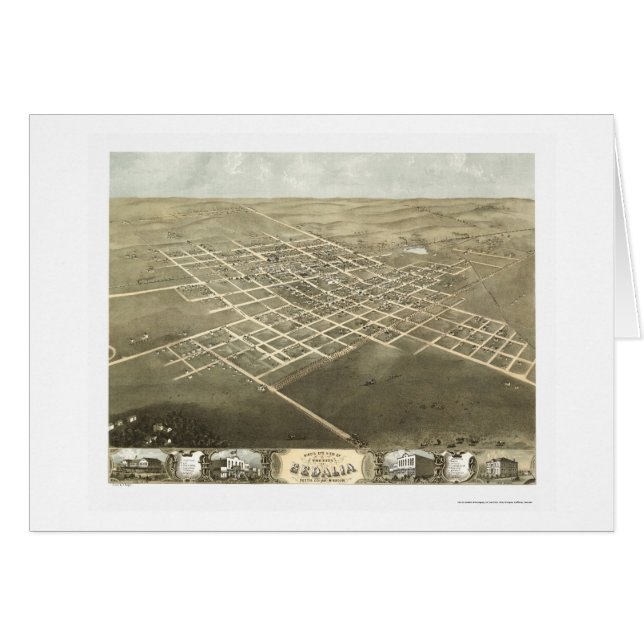 SedaliaのMOのパノラマ式の地図- 1869年 (正面横)