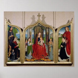Sedano家族、c.1495-98のトリプティク ポスター