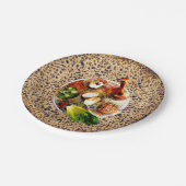 Sederのプレート- ShmurahのMatzah ペーパープレート (アングル)