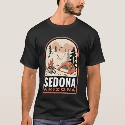 Sedona Arizona Vintage Camping friend Tシャツ (正面)