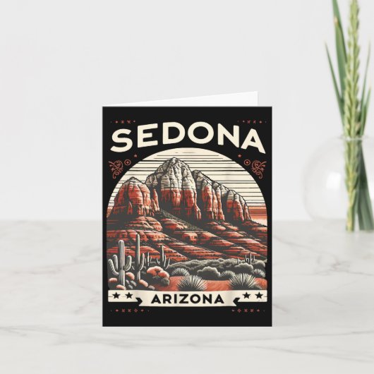 Sedona Az Hiking Outdoors Mountain Sedona Usa Retr カード (正面)