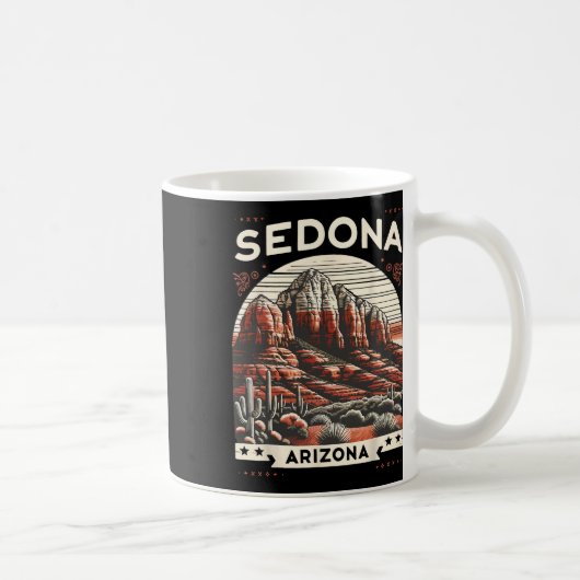 Sedona Az Hiking Outdoors Mountain Sedona Usa Retr コーヒーマグカップ (右)