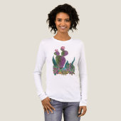 Sedona Cactus Flower Long Sleeve T shirt トライブレンドTシャツ (正面全体)