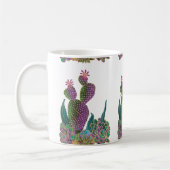 Sedona Cactus Flower Tiled design Mug コーヒーマグカップ (左)