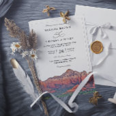 SEDONA Destination Skyline Boho QR Code Wedding 招待状