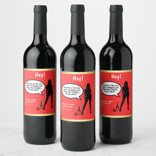 Seduce Him with Custom Wine Labels! ワインラベル (ボトル)
