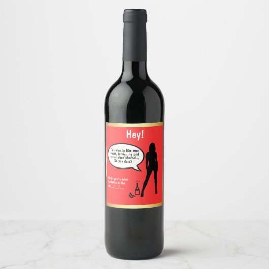 Seduce Him with Custom Wine Labels! ワインラベル (正面)