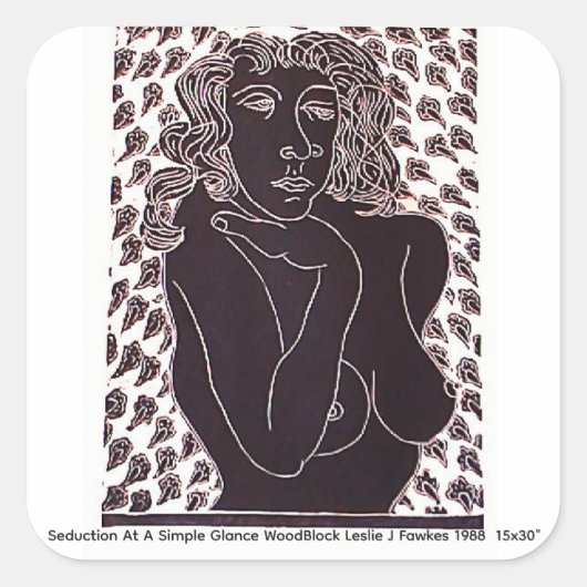 Seduction At A Simple Glance 7.6cm stickers スクエアシール (正面)