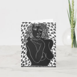 Seduction At A Simple Glance Folded Greeting Card カード