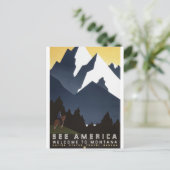 See Americaようこそモンタナヴィンテージ旅行 ポストカード (スタンド正面)