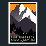See America Montana Vintage Travel ポスター<br><div class="desc">See America Montana United States -  Vintage Travel Poster.   Old travel poster advertisement promoting vacation travel Around the World.</div>
