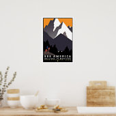 See America Montana Vintage Travel ポスター (キッチン)