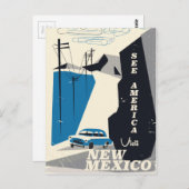 See America - New Mexico Vintage旅行ポスター ポストカード (正面/裏面)