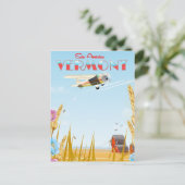 "see America" Vermont Rural旅行ポスター ポストカード (スタンド正面)