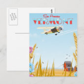 "see America" Vermont Rural旅行ポスター ポストカード (正面/裏面)