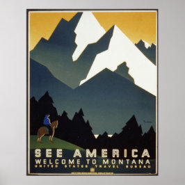 See America Welcome to-Montana ポスター