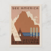 See America Welcome to Montana | ヴィンテージ旅行 ポストカード (正面)