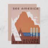 See America Welcome to Montana, Vintage Travel (正面/裏面)