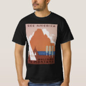 See America Welcome to Montana, Vintage Travel Tシャツ (正面)