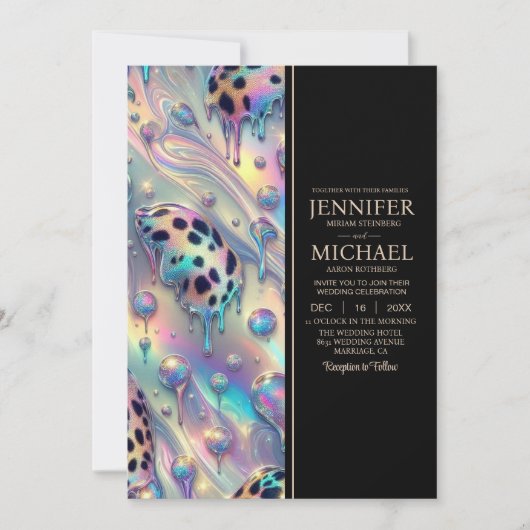 SEE BACK All-In-One Exotic Posh Wedding Invitation 招待状 (正面)